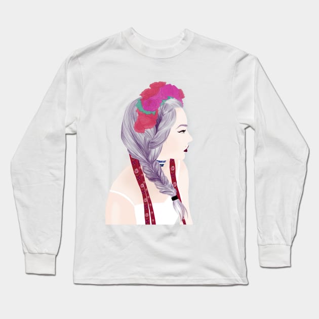 Slovak girl Long Sleeve T-Shirt by njikshik